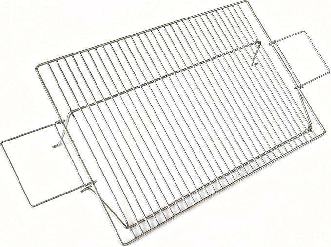 Charmline Stainless Steel Grill Grate Replacement, Lift-Up BBQ Cooking Grid with Handles, Suitable for Charmline Portable Charcoal Grill, Ideal for Meat, Steak & Outdoor Camping (20x14in)