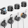 8 Pack Magnetic Cord Organizer, Bljcky 360 Rotatable Cord Clip Holder, Strong Adhesive, No-Residue, Cable Cord Management for Home/Car/Office/Desk/Nightstand