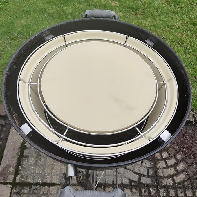 Ceramic Charcoal Basket Grill Baskets, Charcoal Ash Basket Pizza Stone Oven Kit for Weber 22" kettle charcoal Grill, One-Touch, Master Touch, Performer BBQ grill insulated box
