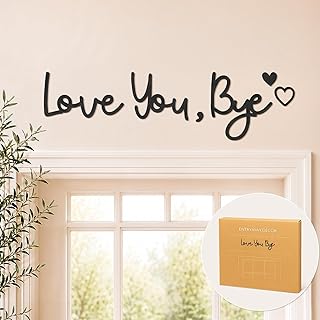 Dripykiaa Love You Bye Wood Sign Home Decor Boho Decor Wall Decor Express Love and Warm for Your Family Lovers Wall Art Gift Hallway Entryway Door Valentine Decorations for Home