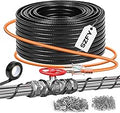 3FT~200FT Heat Tape for Water Pipes, -40°F Deicing Cable,Pipe Heat Cables for Roof,Gutter，Farm，Freeze Protetion Heating Wires, Heated Water Hose,Plumbing Fixtures,120V 5W/FT (140FT)