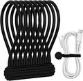 Rich&Ray Silicone Magnetic Twist Ties, Reusable Magnetic Ties for Bundling and Organizing Cable, Hanging or Holding Stuff, Kitchen Magnets, Office Magnets or Just for Fun (Black, 9 pack)