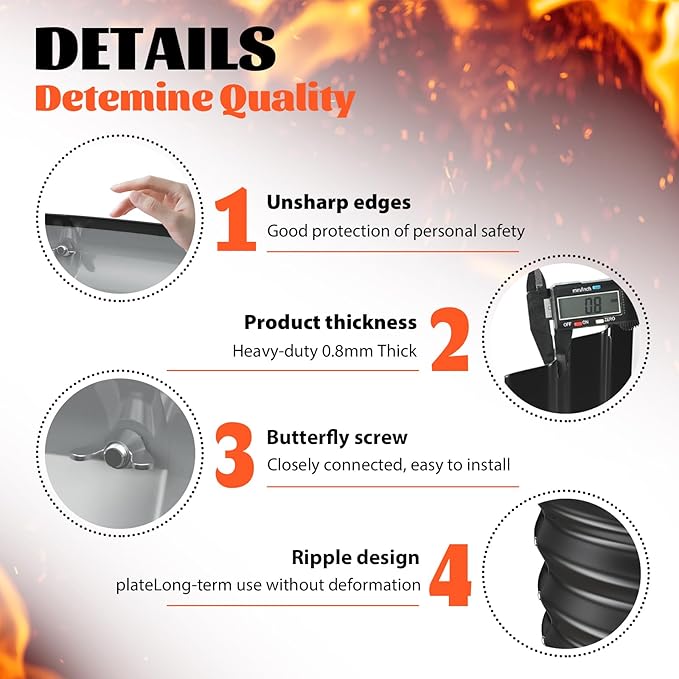 YSEJOMP 36 Inch Round Galvanized Fire Pit Ring/Fire Ring - Foldable and Perfect for Outdoor Gatherings and Campfires in The Yard/Garden/Park/Beach (Black+Gray, 3 FT Diameter+1 FT Tall)