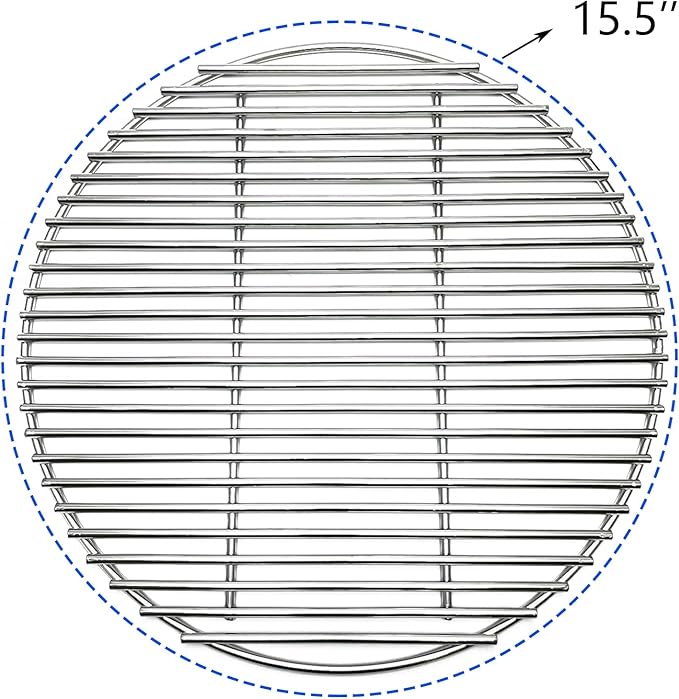 15-1/2" Round Cooking Grids Grates for BGE M, Big Green Egg Medium, Brinkmann, Cook'N Cajun Charcoal Grill