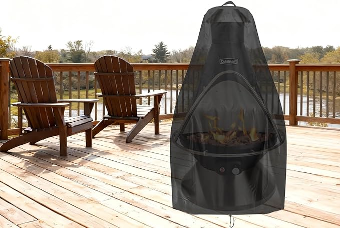 Chiminea Cover for Cuisinart Chimenea Propane Fire Pit, Waterproof Outdoor Gas Fire Pit Cover- 31"D x 48"H
