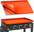 BANGIE 28" XL Silicone Griddle Mat for Blackstone Accessories - Anti-Warping & UV-Resistant Full-Wrap Cover for Pro Series & XL Flat Top Grill, Blocks Condensation Rust (Orange)