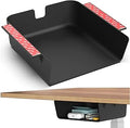 HumanCentric Under Desk Storage Shelf, Drawer Organizer for Office, Workstations, Tables, Sit Stand Desks, Gaming Setups, Mountable Storage Tray, Cable Management, Screw or Stick On with VHB Tape