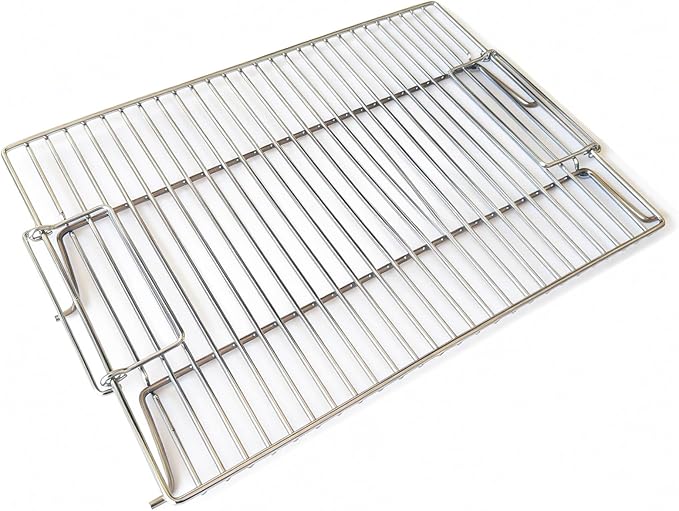Charmline Stainless Steel Grill Grate Replacement, Lift-Up BBQ Cooking Grid with Handles, Suitable for Charmline Portable Charcoal Grill, Ideal for Meat, Steak & Outdoor Camping (15x11in)