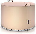 QH.HOME [2025 Upgraded 900D Fabric] Fire Pit Cover Round for Solo Stove Yukon 27"-29",Waterproof Smokeless Fire Pit Cover,Strong Tear Resistant,Fits for Gas/Table/Bowl Fire pits - 30" D X 18" H-Wheat