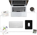 Awnour Clear Desk Pad Blotter on Top of Desks - 34 x 17 inches - Non Slip Desk Writing Mat for Office and Home - Round Edges - Textured/Forested - Mouse Pad Included. (34 x 17)