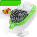 Lumkew Vegetable Brush Scrubber Drainable,Potato Mushroom Scrubber Brushes Foods Veggie Fruit Washing Scrub Cleaner,White 1Pcs