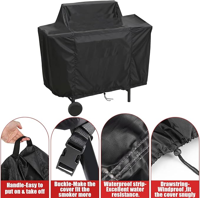 Outdoor Fryers Cover for Feasto Outdoor Propane Deep Fryer, Portable Waterproof Dual Tank Propane Fryer Cart Cover - 45" D x 22" W x 41" H