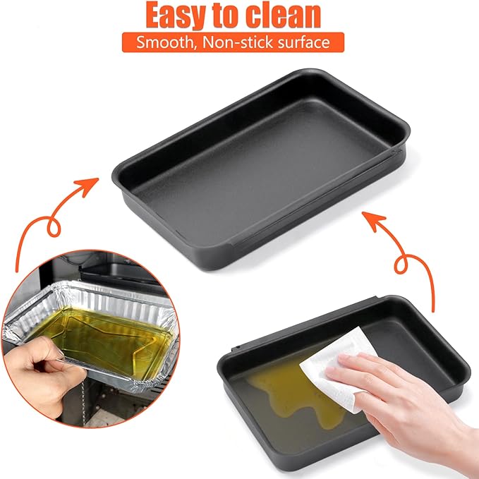 QuliMetal 93305 Catch Pan with 20 Pack 6415 Drip Pans for Weber Genesis II 3 Burners & Spirit 2/3 Burners, Genesis Silver/Gold/Platinum,1000-5500, Summit Grills, Disposable Aluminum Foil Grease Trays