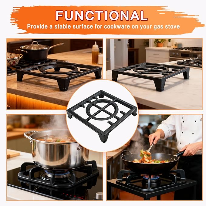 W11380124 Stove Grate Replacement Parts for Whirlpool KitchenAid Gas Range Parts Dual Fuel Range Cooking Grate 11"x 10.8" KFDC558JSS00 KCGC506JSS Stove Oven Cast Iron Cooktop Grate (4 Pack)