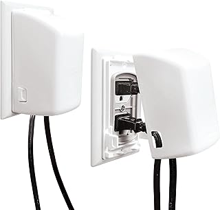 Dreambaby Dual Fit Outlet Cover Box - Baby Safety Outlet Cover for Standard & Decora Plugs - Child Proof Electrical Outlet Plugs - Essential Plug Cover for Baby Proofing - 2 Pack