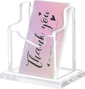 Acrylic Brochure Holder Business Card Literature Holder Clear Magazine Pamphlet Display Stand Booklet Desk Mount Trifold Holder Countertop Organizer for Office School Store Exhibition (1 Tier 1 Slot)