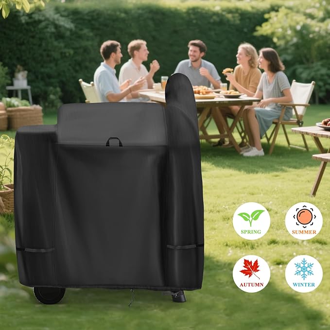 Grill Cover for Traeger Pro 22 Smoker Grill, 41inch Outdoor Grill Cover Waterproof Heavy Duty for Traeger Pro 575 Pellet Smoker Grill-41 L x 27" W x 47" H
