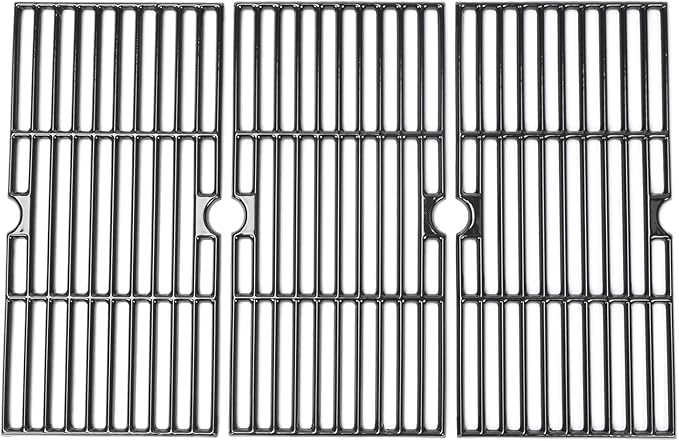 Hisencn Grill Grates Replacement for Charbroil Advantage 463343015, 463344015, 463344116, Kenmore, Advantage Gas2coal Parts 463340516, G467-0002-W1, 16 15/16" Porcelain Enameled Cooking Grids, 3 Packs