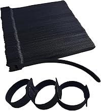 200 PCS 6 Inches Black Reusable Cable Ties, Adjustable Cord Straps, Cable Organizer, Cord Wrap and Hook Loop Cords Management,Adjustable Cord Ties for Organizing Home,Office,Garden,Data Centers