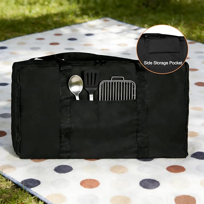 BQMAX Griddle Carry Bag for Camp Chef Griddle SG90 FG26 CGG24B, Heavy Duty 600D Polyester Zipper Griddle Bag, 16" x 24" Extra Large Griddle Bag for Camping Chef Accessories