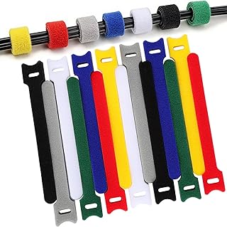 70 PCS 6 inch Cable Ties Reusable Cable Management Adjustable Cable Organizer, Cable Straps, Cord Wraps and Hook Loop Straps for Computer,Gaming, Wire, Desk- Home Office Essentials