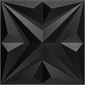 MIX3D Decorative 3D Wall Panels Star Textured PVC Wall Panels for Interior Wall Décor 19.7"x19.7" Black Pack of 12 Tiles Cover 32 Sq. Ft