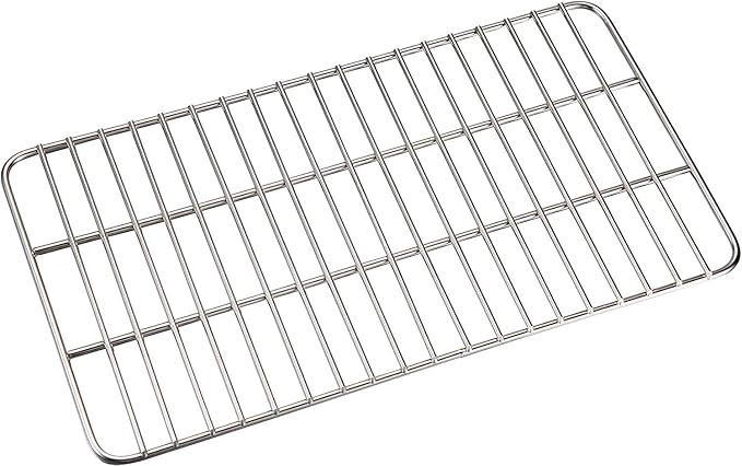 CAMPINGMOON Coal Bed Charcoal Fire Grate Grill Grates Replacement Stainless Steel for Barbecue Multifunction Outdoor Cooking T-173 (1pc, 12.2x6.7-inch)