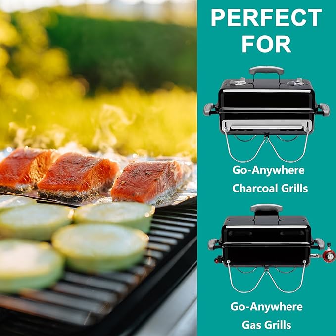 80631 Stainless Steel Grill Grate for Weber Go-Anywhere Charcoal and Gas Grill, Replaces 70211, 3634, 67195, 16" x 10"