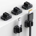 5Pack Cable Spring Holder Clips, Cord Organizer for Desk - Lamicall Adjustable Cord Wire Holder Keeper, Phone Charger Organizer Clips, Wire Cable Management for Nightstand Wall Car Office Desktop