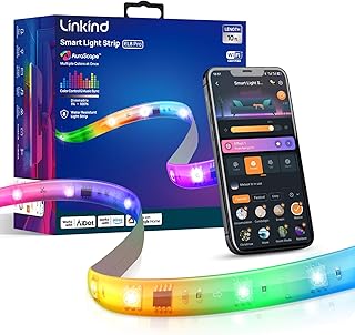 Linkind 10ft Smart LED Strip Lights - AuraScape Segmented Color Changing WiFi Light Strip - Compatible with Alexa & Google Home - DIY Dynamic Lighting for Bedroom, Living Room, Gaming Setup & Kitchen