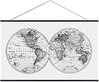 Landmass 36” Wide Magnetic Poster Frame, Poster Hanger - Wall Hanging Wooden Frame For Posters, Prints, Photos, Pictures, and Artwork - Black Frame For Scratch Off Map - 36x48 36x24 36x12 24x36 Frame