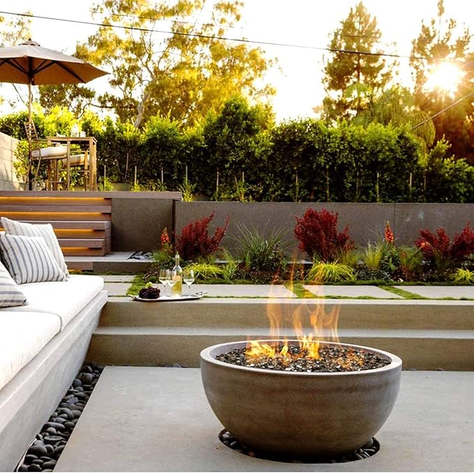Mr. Fireglass Crushed Fire Glass for Natural or Propane Fire Pit Fireplace and Landscaping,10 lb High Luster Amber