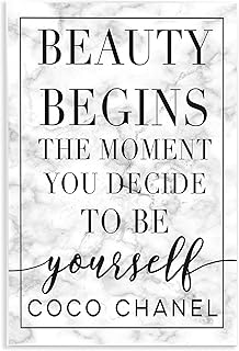 Stupell Industries 'Beauty Begins Inspiring Quote', Wall Plaque Art, 10 x 15 Inches, Easy to Hang and Sturdy, Made in USA, by Lil' Rue