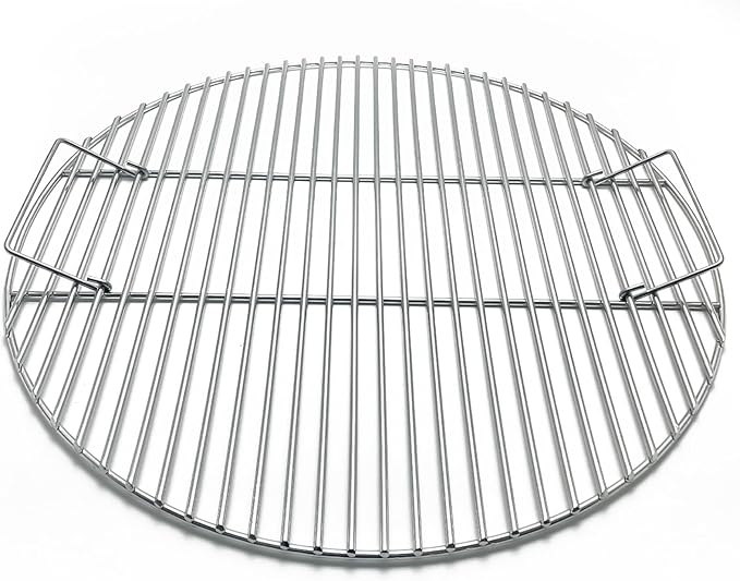 24" Round Grates for BGE, Big Green Egg XL, Weber Summit E6 S6 Kamado Joe Pro Joe Big Joe I, II III Smokers 24" Charcoal Grill and Firering, Outdoor BBQ, Fire Pit Camping, Picnics Cooking Grid