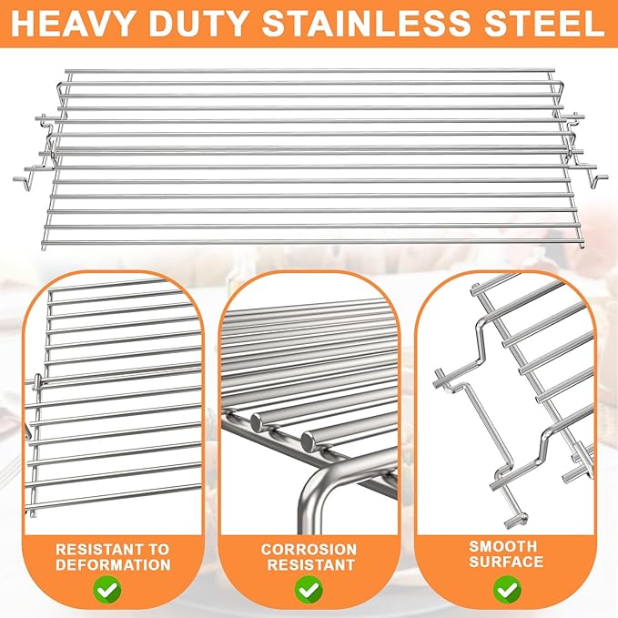 67027 Raised Warming Rack for Weber GS4 Spirit II/I 300 SER Spirit 2 Grill Replacement E310 E320 (2013-2017) Hanging Rack,2-sided Upper Rack for Webber Accessories Weber Spirit II 3 Burner Grill Parts