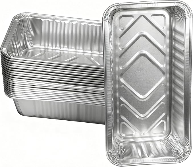 BAC404 & BAC582 Grill Drip Pan Liners Replacement Parts for Traeger Timberline 850 and 1300 (Gen 1 and 2 Models) Pellet Grills, Aluminum Grease Trays for Traeger Timberline Pellet Grills, 20 Packs