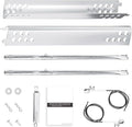 Hisencn Gas Grill Parts for Charbroil Grill Performance 463673519 463625217 463625219 463673517 463673017 463347519 463275517 463244819, 470-5200-W1, G470-0004-W1, Heat Plates Burner Tube 2 Burner