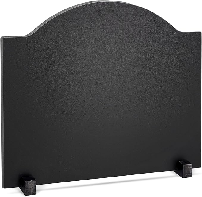 INNO STAGE 20" Fireplace Back Plates - Iron Fireback with Feet, Fireplace Wall Protection, Fireplace Heat Reflect, Black