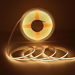DC 24V COB LED Strip Light, 32.8ft(10M) 3120LEDs CRI 93+ Uniform Glow Flexible LED Tape Lights 3000K for Indoor DIY Bedroom Kitchen Home Decor(No Power Supply)