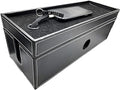 NEET Cable Management Box Large, Computer Cord Organizer, Hide and Conceal, Power Cable Organizer, Computers and Desks, Black Stitched Leather