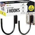 DC Cargo - E Track J Hooks (4.5" - 2 Pack) - Large Heavy Duty ETrack Accessories - Hanging Hooks for Your Rail System - Use in Enclosed Trailers, Box Trucks, Vans, Garage, Workshop & Warehous