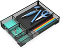 Desk Drawer Organizer, Office Desk Organizer Tray with 5 Dividers, Pen Pencil Drawer Organizer for Office Supplies, Desktop, Bathroom, Kitchen, Makeup, Vanity