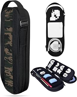 SIDE BY SIDE Electronics Organizer Travel Case for Cables, Charger, Power Bank – Tech Bag for MacBook Accessories, Adapter – Slim Cord Organizer Bag with Gift Box for Travel & Daily Use