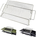Charmline Stainless Steel Grill Grate Replacement, Lift-Up BBQ Cooking Grid with Handles, Suitable for Charmline Portable Charcoal Grill, Ideal for Meat, Steak & Outdoor Camping (15x11in)