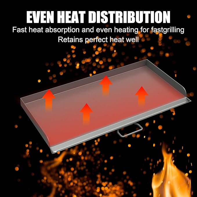 14'' x 32'' Professional Flat Top Steel Griddle for Camp Chef Griddle Plate for Camp Chef EX60LW EX60P EX60PP EX60P EX60B EX280LW DB60D YK60LW YK60LWC12 EX90LWB Stoves with Carry Bag