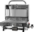 Tabletop Gas Grill Stainless Steel Portable Propane Grill with Legs for Outdoor Patio Backyard Camping, Tailgating, and RV Trips