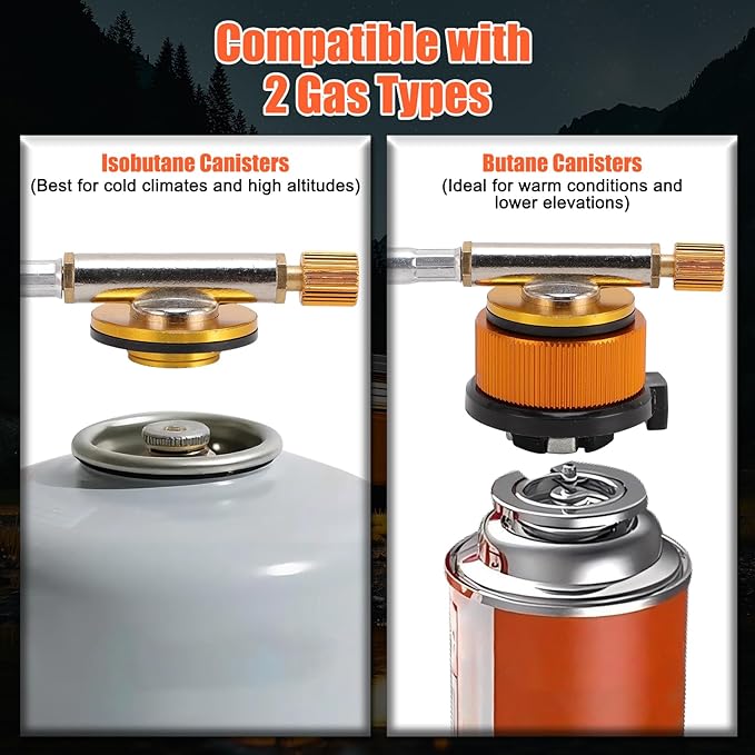 Windproof Camping Stove, Folding Stainless Steel Backpacking Cooking Picnic Stove with Aluminum Alloy, Compact and Portable for Outdoor Activities, Easy Setup with (5800W)