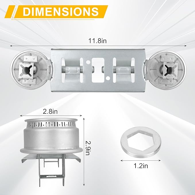 Double Burner Kit WB16K10026 WB29K17 Gas Range Double Burner Assembly Replacement Compatible with General Electric Hotpoin Gas Stove Burner Replaces WB29K17 65932 868697 AP2633210 PS232404