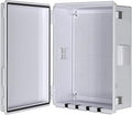 Electrical Junction Box, Ventilated Design, Cable Grommets, Indoor/Outdoor Use with Mounting Panel & Hinged Cover. Waterproof IP 65. (Grey Cover, 13.8"x9.7"x5.9")