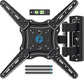 Pipishell Full Motion TV Wall Mount for 26-65 inch Flat or Curved TVs up to 77 lbs, TV Bracket Wall Mount with Articulating Arms, Extension, Tilt, Swivel, Leveling, Max VESA 400x400mm, PIMF7